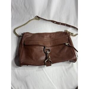 Rebecca Minkoff 6 x 9 x 2 Burgundy Leather Goldtone Hardware Zip Crossbody Purse